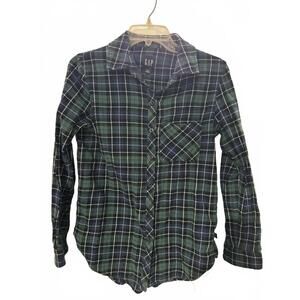 GAP XS Plaid Button-Up Shirt